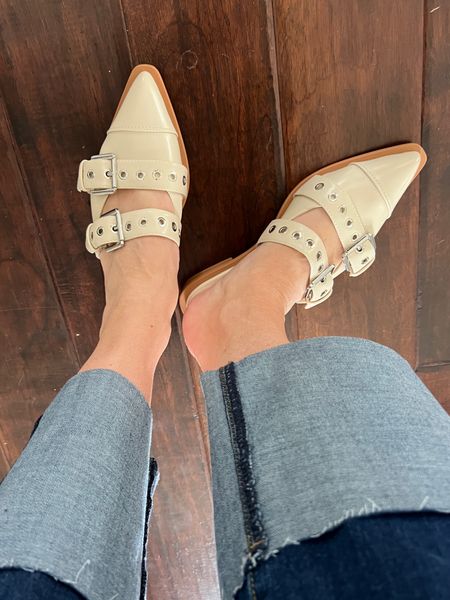 Shoes I am wearing on repeat!

These Buckle mules are so cute,’comes in several colors and a great dupe for the designer at a fraction of the cost.
$39 
Size up if you don’t have a narrow foot



#LTKfindsunder50 #LTKshoecrush