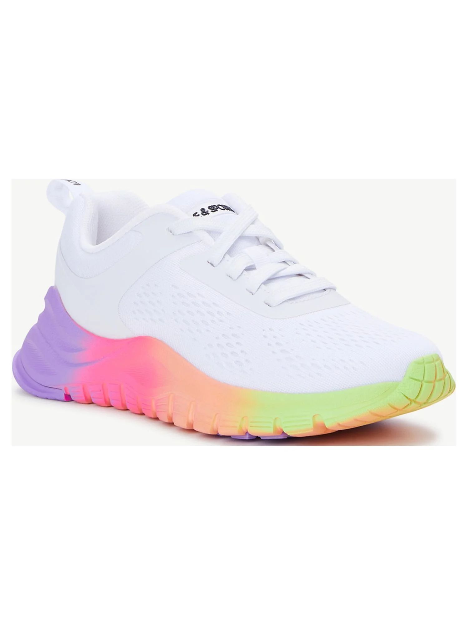 Love & Sports Women's Lace-Up Mesh Athletic Sneakers | Walmart (US)
