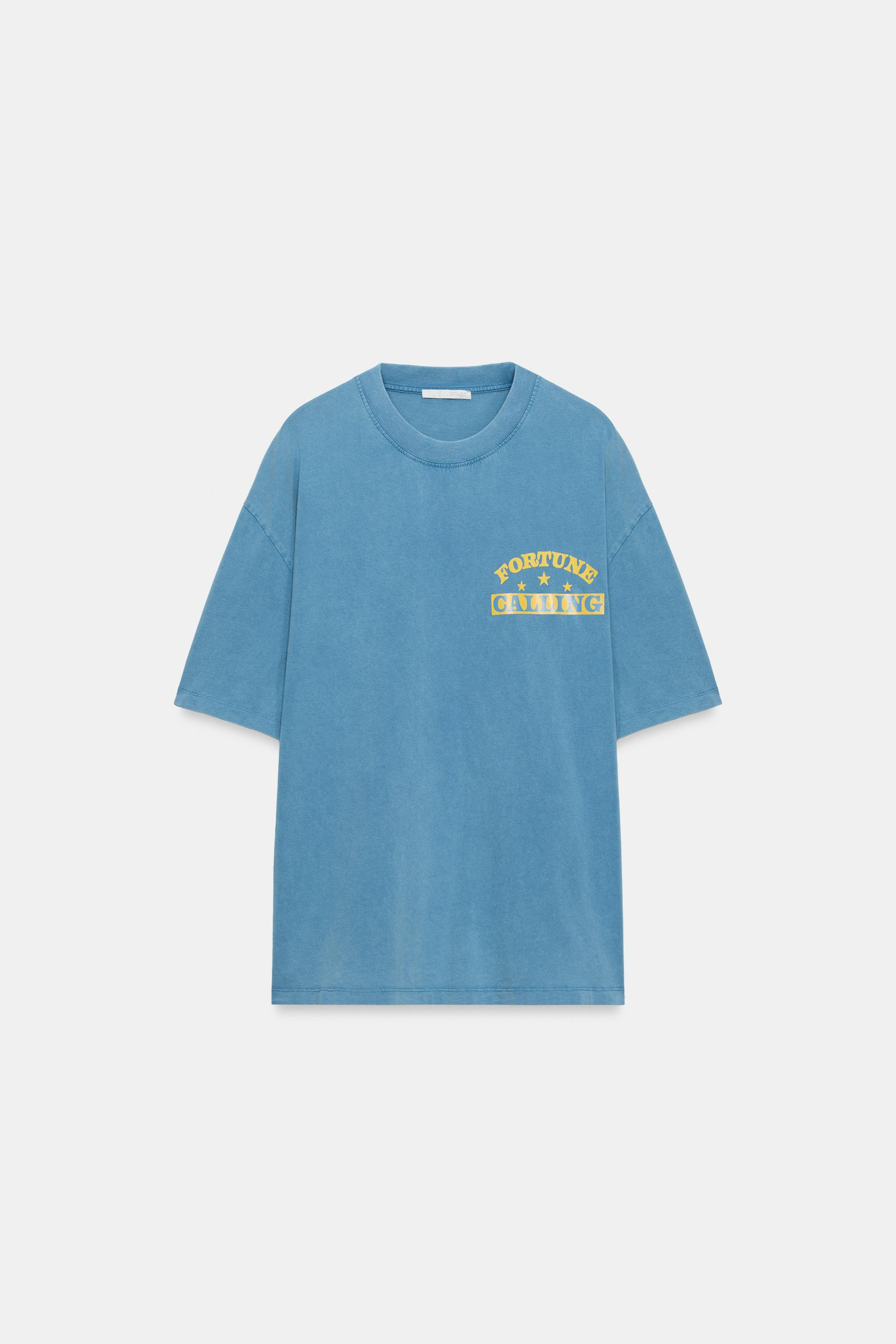 FADED-EFFECT TEXT T-SHIRT | Zara UK