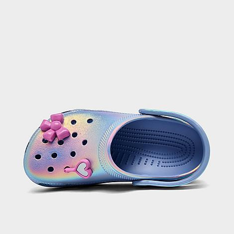 Crocs Girls Little Kids Sleepover Party Classic Clog Shoes in Blue Haze Size: 12.0 | JD Sports (US)