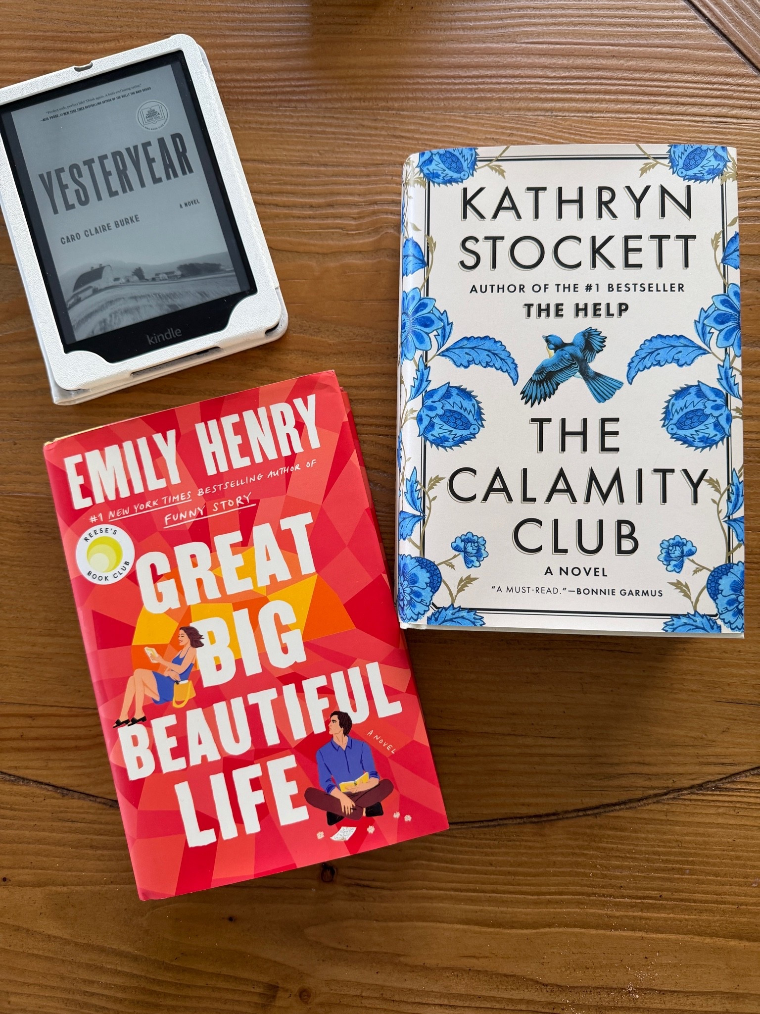 Summer reading list. Loved Yesteryear—couldn’t put it down! GBBL is good, but so far not my fave Em Hen read. I’ve heard that may change! And I’m so excited to read Calamity Club next.

#LTKstorytime #LTKHome #LTKSeasonal