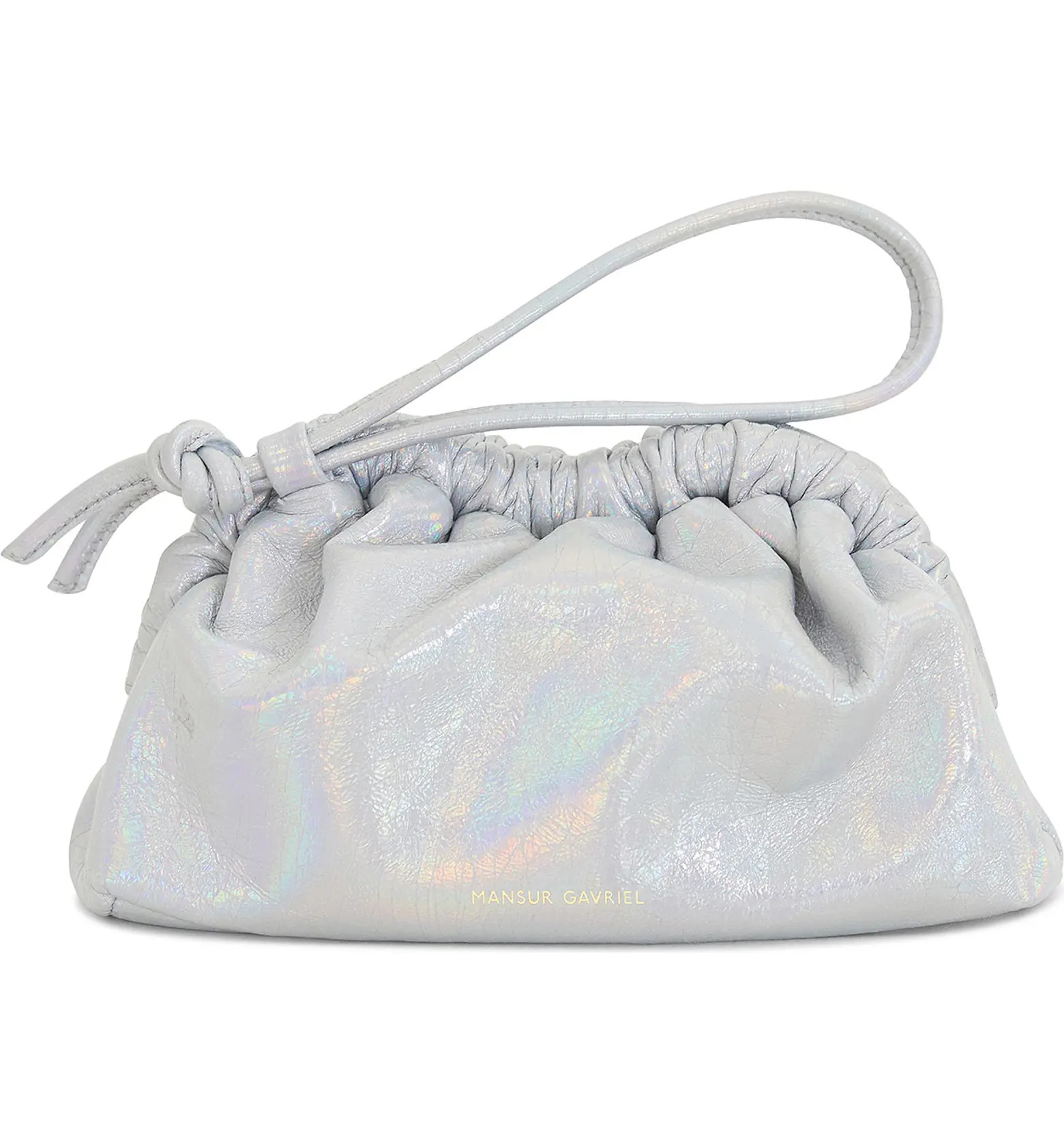 Mansur Gavriel Mini Cloud Iridescent Leather Wristlet | Nordstrom | Nordstrom