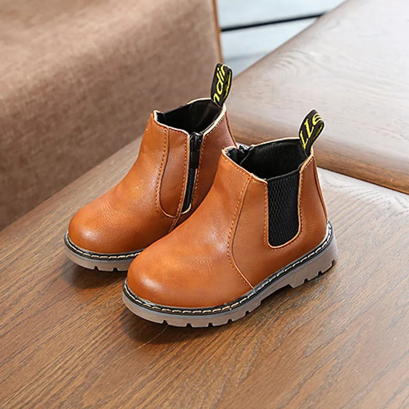 Toddler / Kid Classic Solid Casual Vintage Boots | PatPat