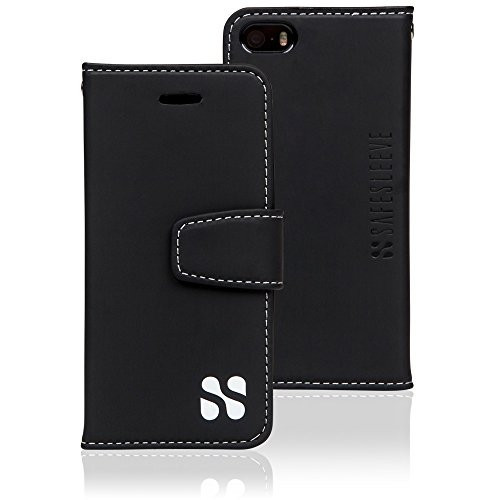SafeSleeve EMF Protection Anti Radiation iPhone Case: iPhone SE and iPhone 5/5s RFID EMF Blocking Wallet Cell Phone Case (Black) | Amazon (US)