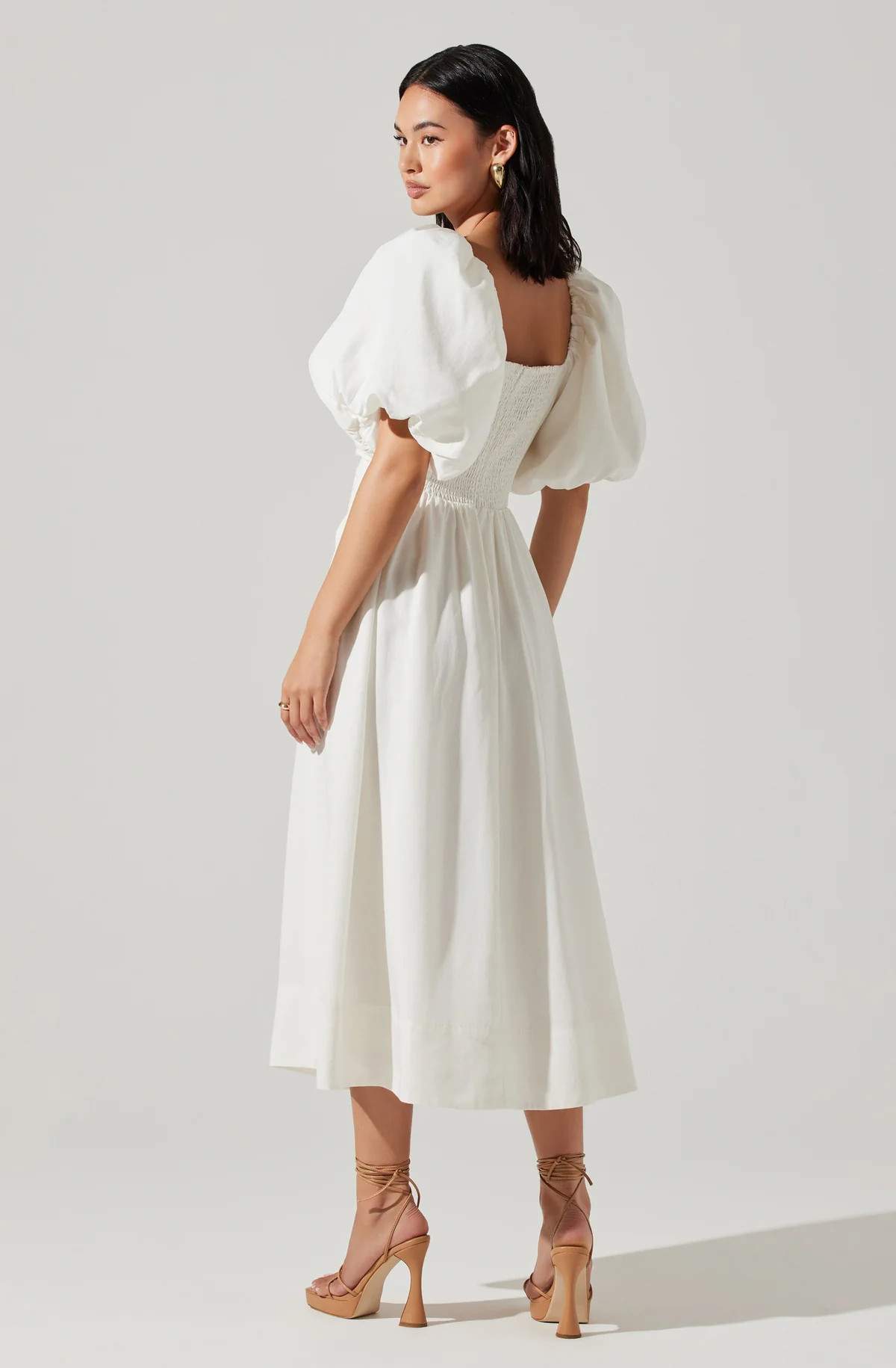 Serilda Puff Sleeve Midi Dress | ASTR The Label (US)