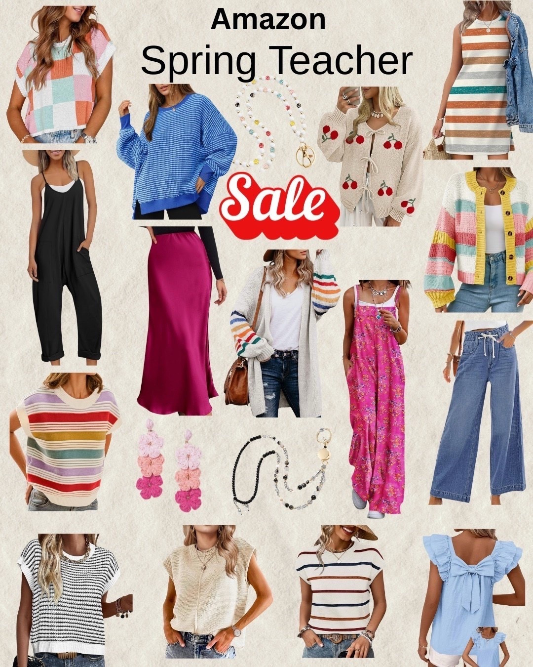 Spring teacher outfits on sale. Spring teacher style. Spring sweater. Teacher lanyard. Amazon spring sale. 

#LTKSeasonal #LTKWorkwear #LTKSaleAlert