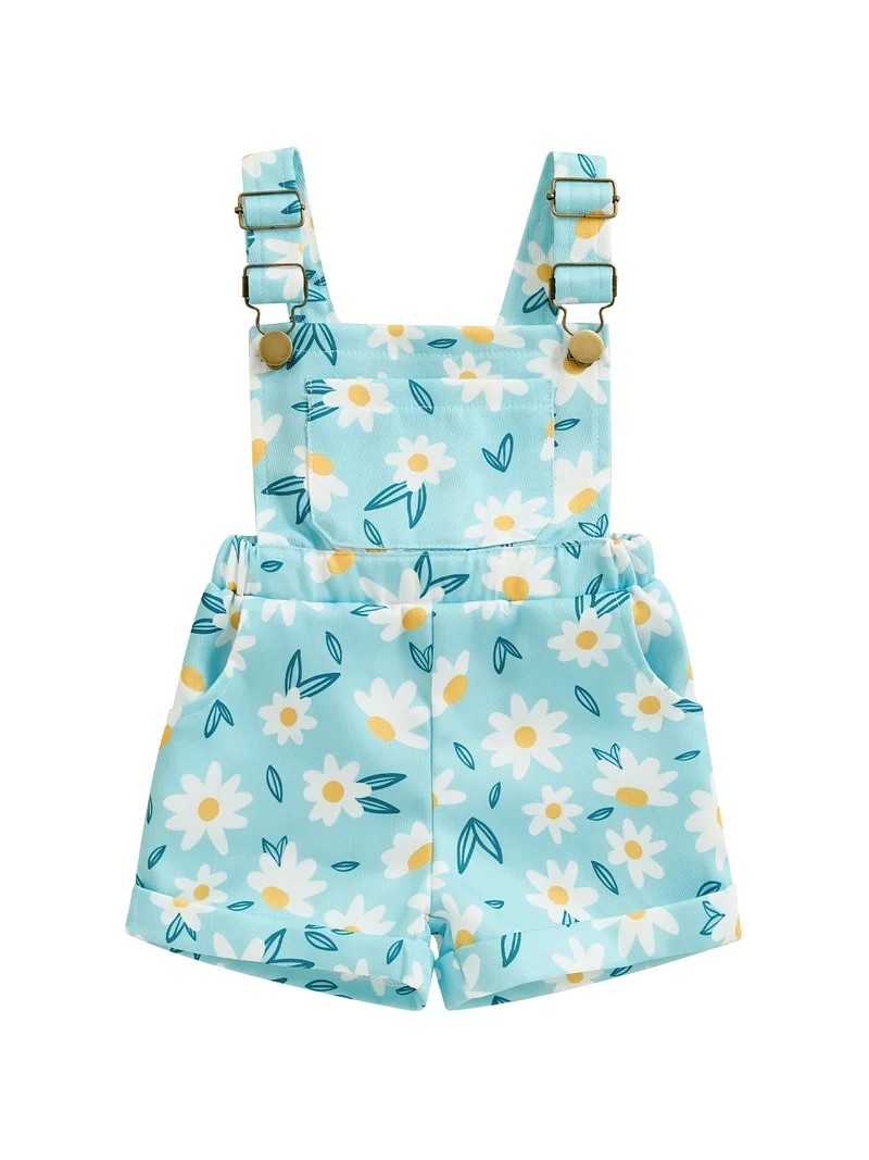 Bagilaanoe Toddler Baby Girl Jumpsuit Shorts Sleeveless Floral Print Romper Overalls 6M 12M 18M 2... | Walmart (US)