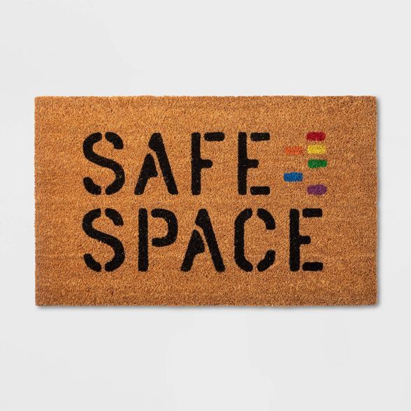 18"x30" Safe Space Doormat Rainbow - Pride | Target