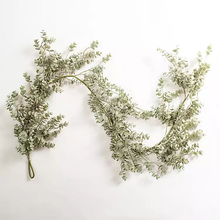 Lightly Frosted Spiral Eucalyptus Garland | Kirkland's Home