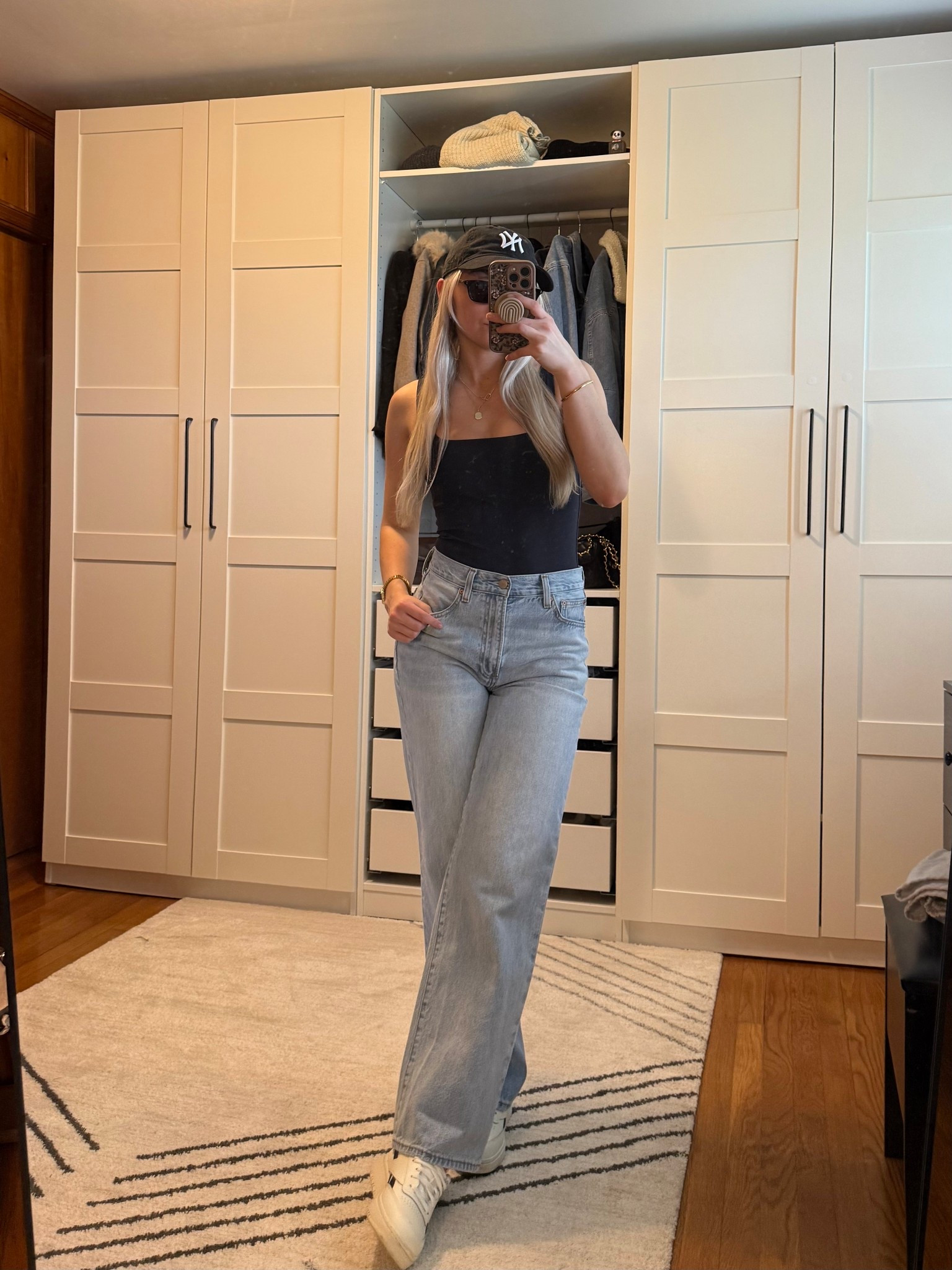 Baseball outfit, trendy, easy outfit, wide leg jeans, spring outfit

#LTKdayinmylife #LTKootd #LTKgrwm