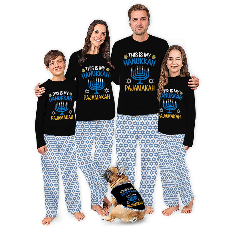 This Is My Hanukkah Pajamas For Family, Matching Hanukkah Family Pajamas, Size NB - Men 6XL - Wal... | Walmart (US)