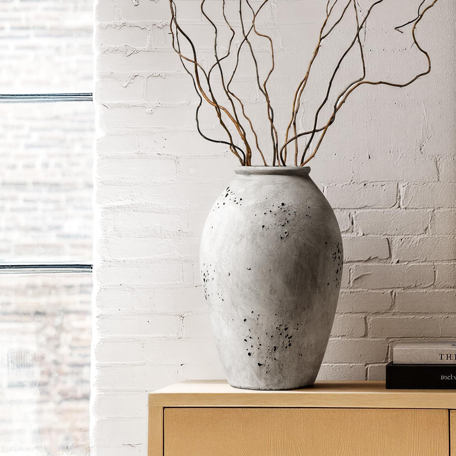 LE TAUCI Ceramic Vase, 11.5 Inch Large Wabi-Sabi Vase, Tall Vase for Home Decor, Living Room Tabl... | Amazon (US)