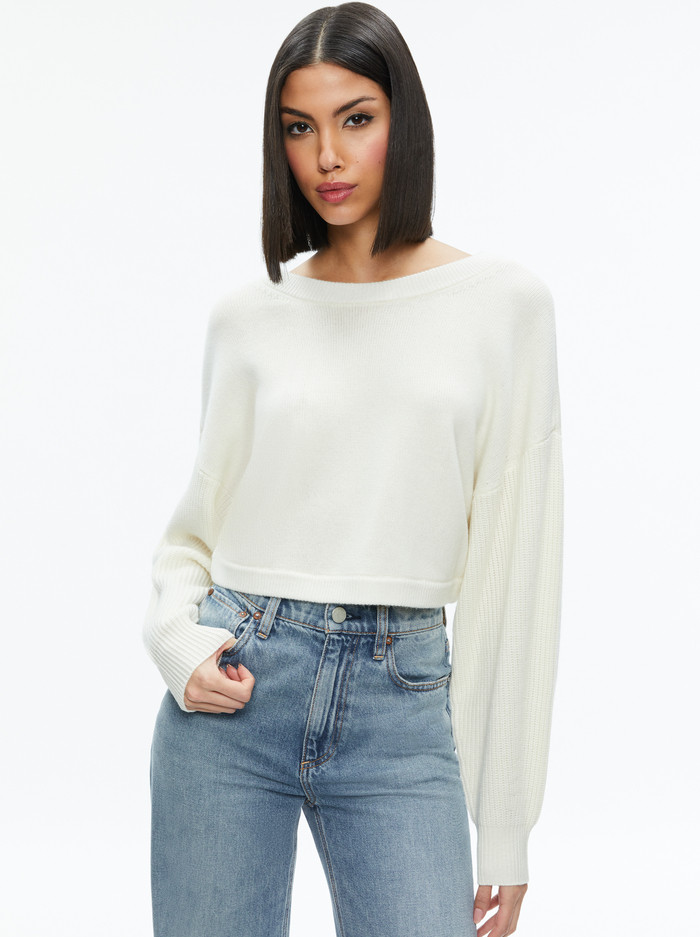 POSEY CREWNECK SWEATER | Alice + Olivia