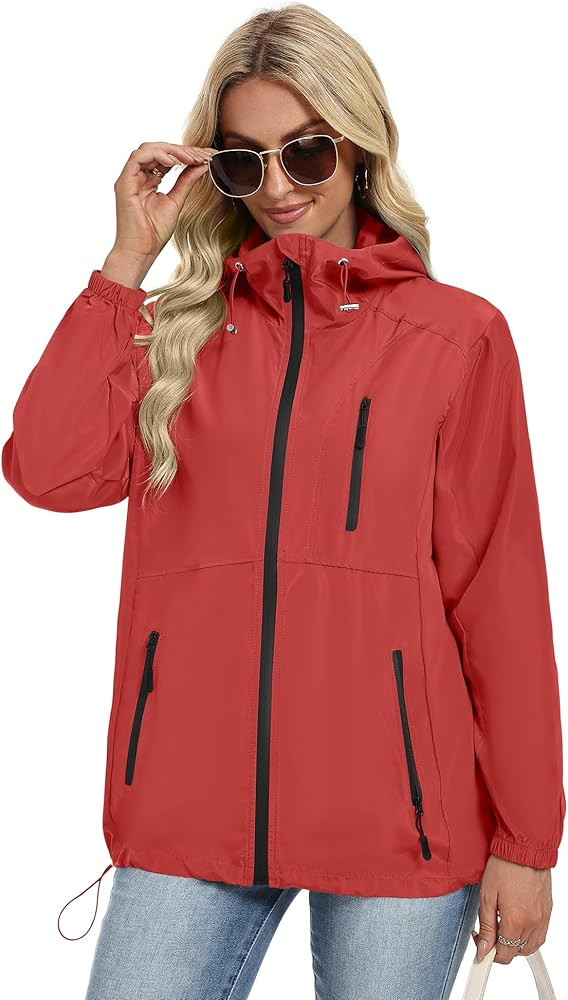 Avoogue Women's Lightweight Rain Jacket Waterproof with Hood Packable Windbreaker Jacket for Wome... | Amazon (US)