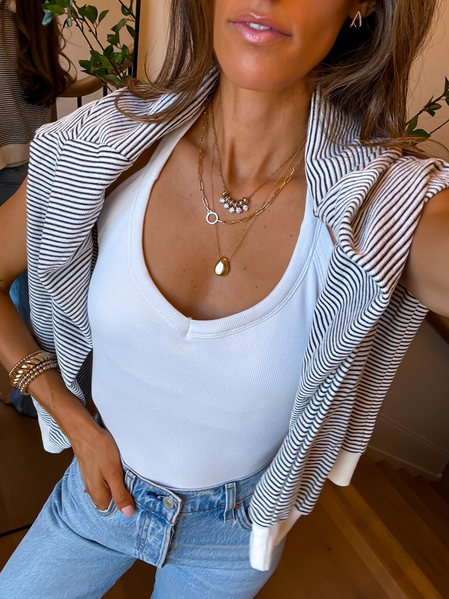 Halter tank has a built in bra! Fits true to size. 

#LTKFindsUnder50 

#LTKSaleAlert #LTKgrwm #LTKootd