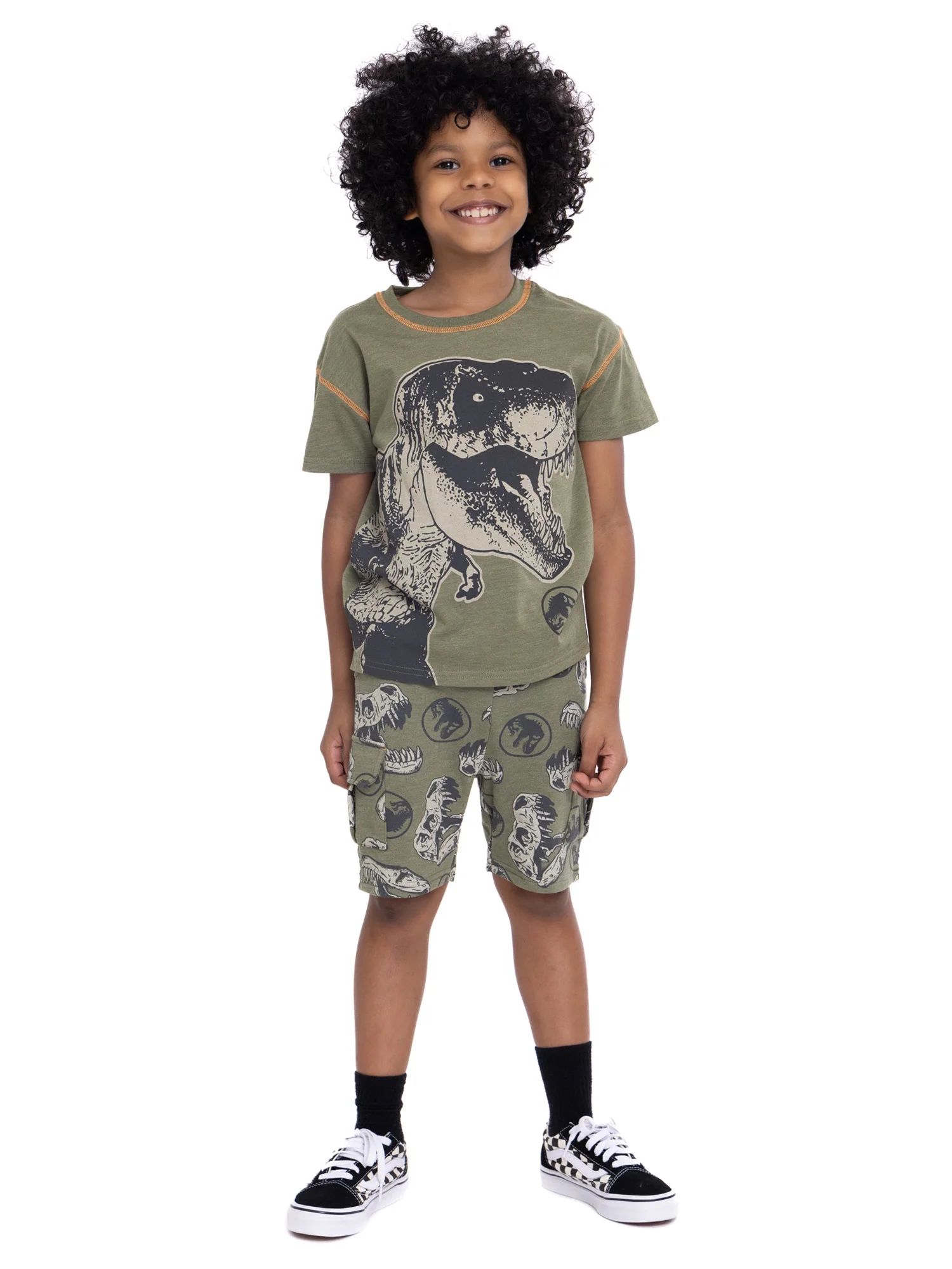 Jurassic Park Toddler Boys Short Sleeve T-Shirt and Shorts Set, 2-Piece, Sizes 12M-5T | Walmart (US)