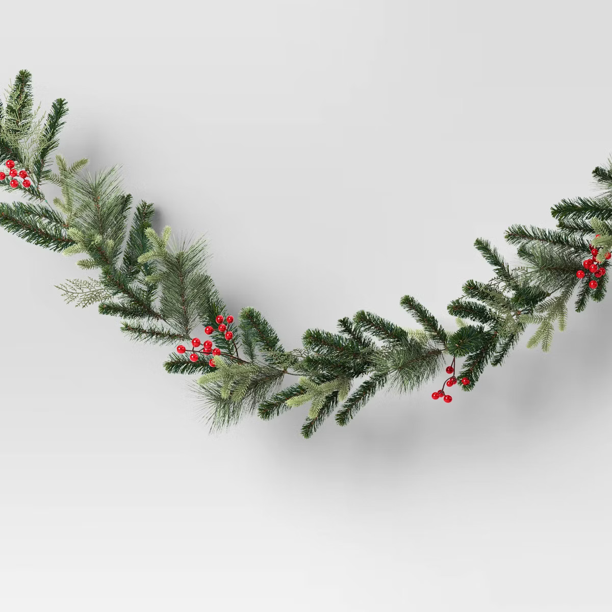 6' Mixed Greenery with Berries Christmas Artificial Garland - Wondershop™ | Target
