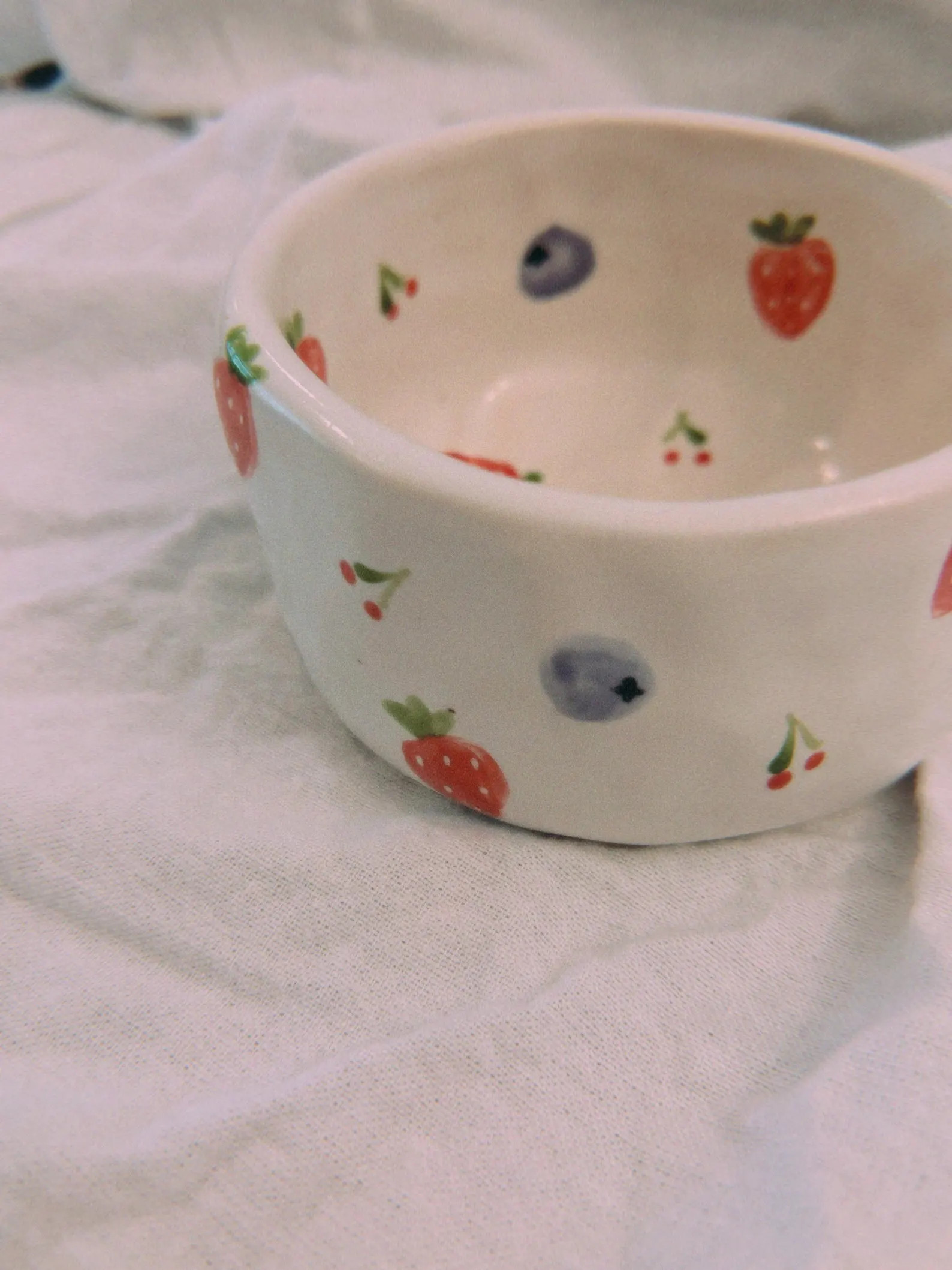 Handmade Ceramic Snack Bowls | Mixed Berries, Strawberry, Blueberry Fruit Bowl, Small Dessert Bow... | Etsy (US)