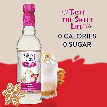 Jordan’s Skinny Mixes Sugar Free Coffee Syrup, Holiday Sugar Cookie Coffee Flavoring Syrup, Zer... | Amazon (US)