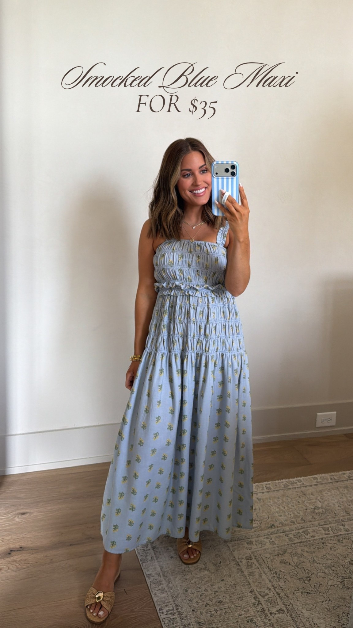 Wearing an xs in this  blue maxi dress☀️ Target has so many cute finds right now! Also linking my sandals, run true to size! Currently 16 weeks pregnant for reference! 

#LTKSeasonal #LTKootd #LTKmomlife