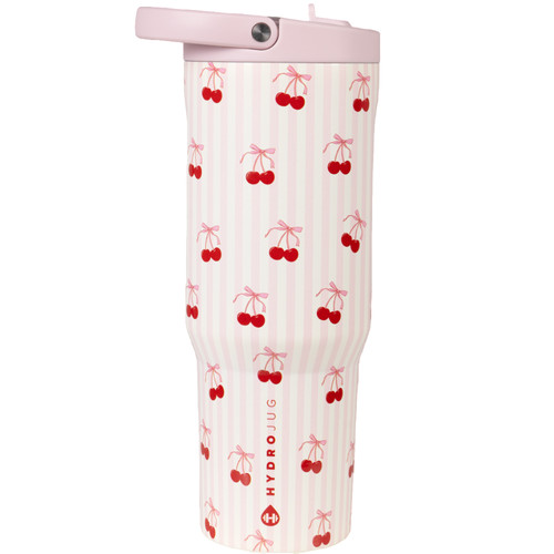 HydroJug Sport Insulated Stainless Steel Water Bottle with Flip Straw and Swivel Handle for Gym & Outdoors in Sweet Cherry at Nordstrom, Size Large | Nordstrom