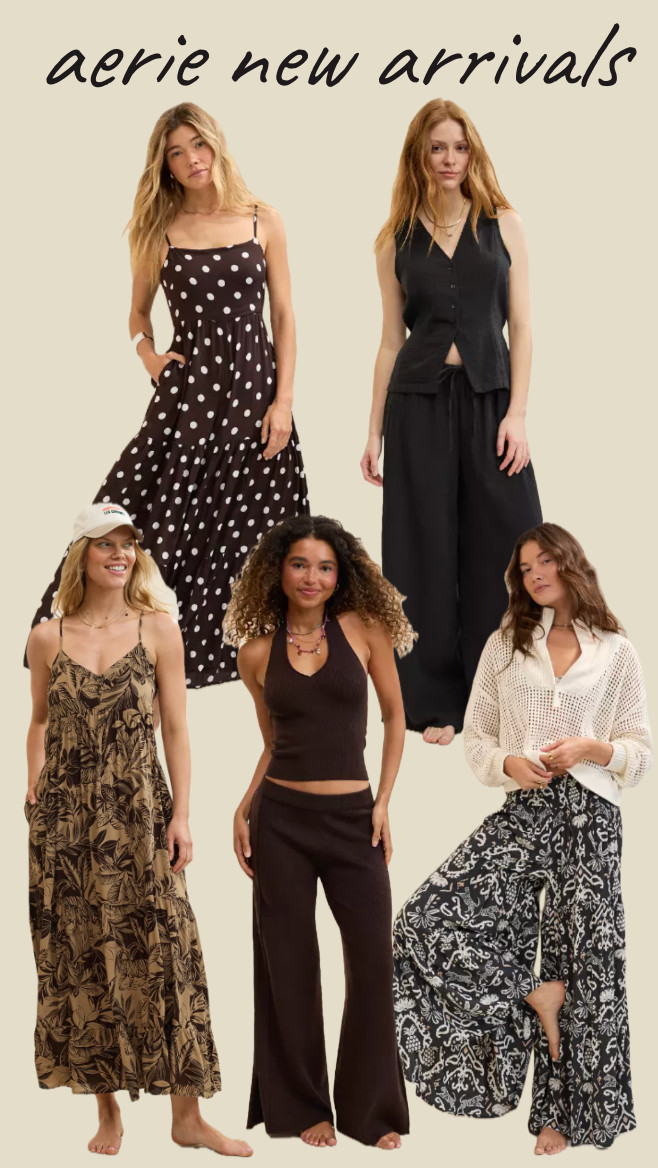 AERIE NEW ARRIVALS.
..........
Polka dot dress graduation dress graduation outfit summer wedding guest dress casual dress revolve dupe floral dress maxi dress midi dress slacks black slacks black vest workwear sweater pants sweater halter aerie finds aerie favorites aerie bestsellers black and white dress black dress party pants wide leg pants beach look beach vacation beach outfit aerie favorites Anthropologie dress revolve dress floral dress floral dresses floral skirt smocked dress plus size dress plus size pants summer sweater button down shirt casual summer outfits casual summer dress spring trends dress slring outfit ideas summer outfit ideas linen set matching set pull on pants tie waist pants 

#LTKootd #LTKWorkwear #LTKTravel