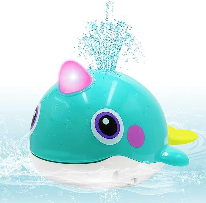 VATOS Baby Bath Toy Whale Bathtime Squirt Toys Bathing Toy Sprinkler Swimming Tub Floating Water ... | Amazon (US)