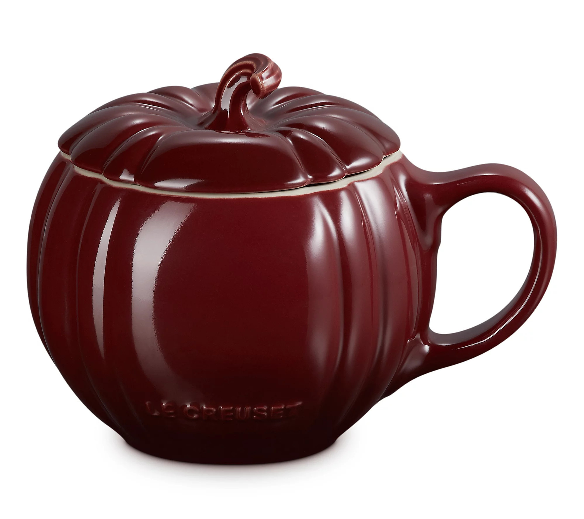 Le Creuset 14 oz. Pumpkin Mug with Lid | QVC