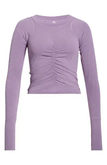 Free People FP Movement Tempo Ruched Long Sleeve T-Shirt in Gem at Nordstrom Rack, Size Medium | Nordstrom Rack