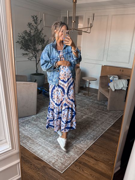 Bump friendly Amazon maxi dress perfect for spring, summer and vacations! Linking a similar denim jacket mine is sold out.

All fit true to size 



#LTKfindsunder50 #LTKbump #LTKstyletip