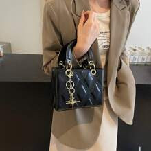 Trendy Rhombus Shaped One Shoulder Crossbody Bag, Fashionable And Versatile Small Square Handbag | SHEIN