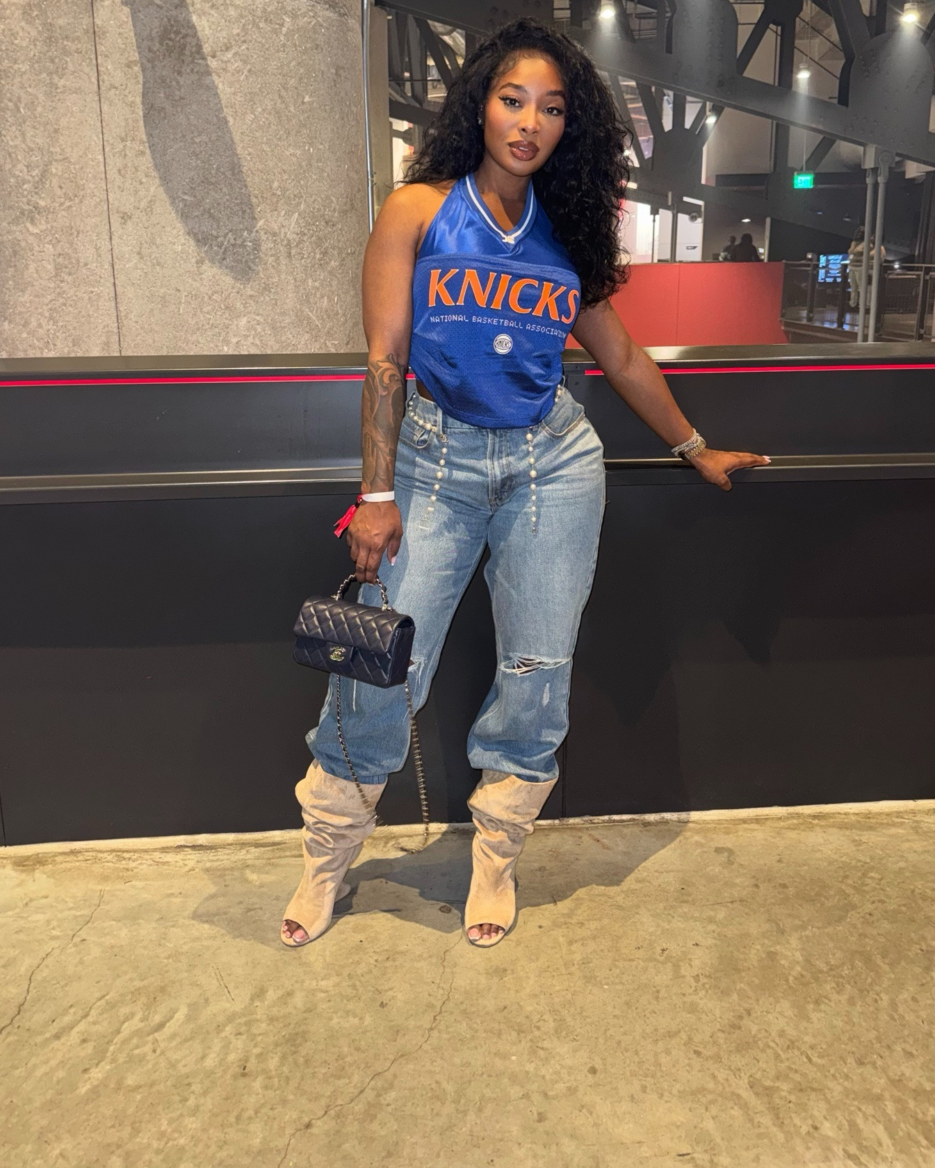 Hey y'all! Just wanted to share the links for this outfit I wore to the Cardi B concert, I got a lot of questions about the Jersey top that I had on. I wanted to wear something with a New York vibe and I think this look ended up turning out pretty cute. I have on a small in the top.

#LTKPetite #LTKootd #LTKgrwm