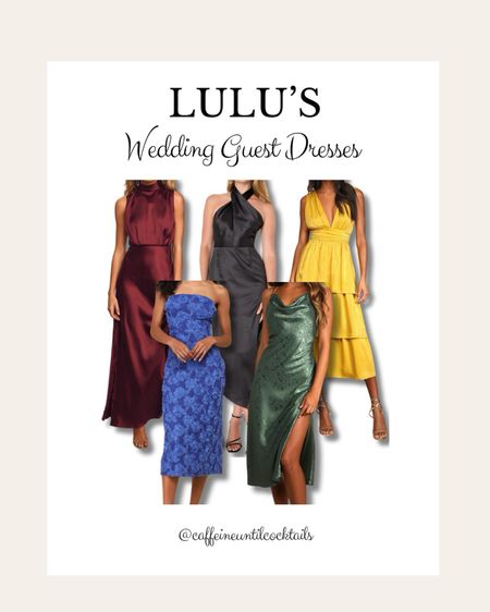 A few of my favorite wedding guest dresses from LuLu’s! Can’t go wrong with cocktail attire! 

Wedding Guest Dress, cocktail attire, satin dress, halter neckline


#LTKmidsize #LTKstyletip #LTKwedding