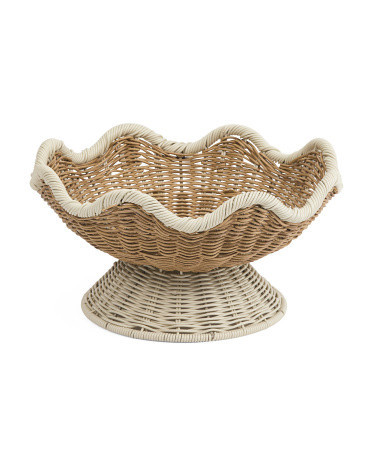 14X7 Scalloped Footed Bowl | TJ Maxx