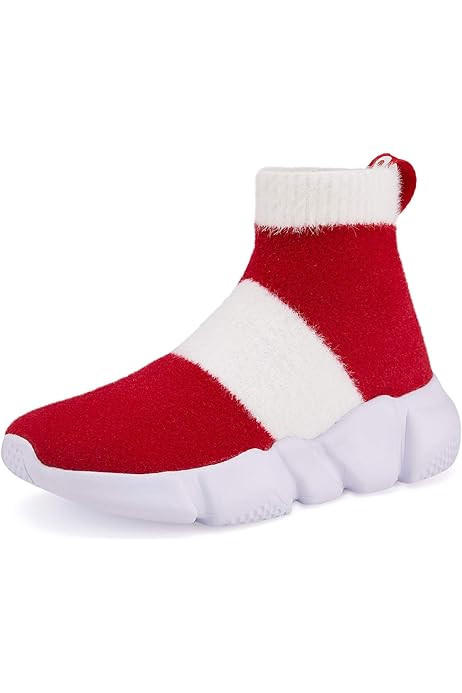 Santiro Kids Sneakers Boys Sock Shoes Breathable Slip on Shoes for Girls Fashion Lightweight Running | Amazon (US)