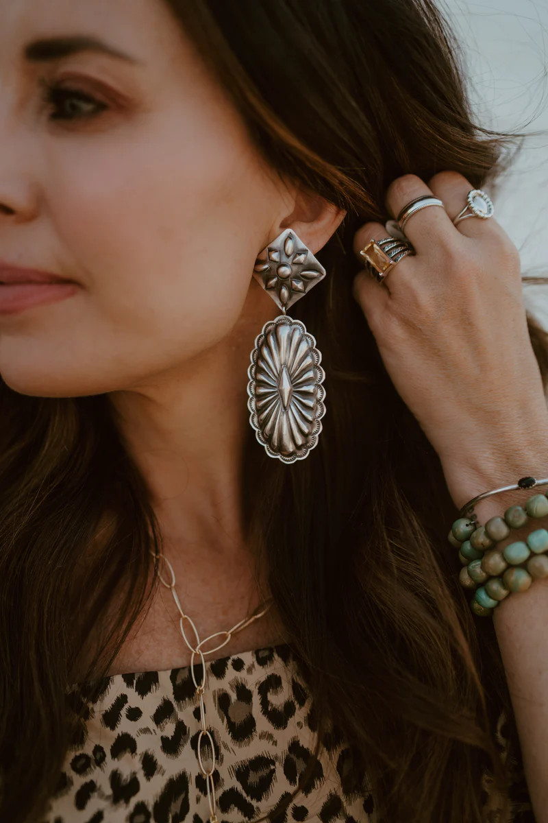 Concho Earrings #14 | Goldie Lew Jewelry