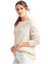 Honeycomb cable knit sweater | Gap US