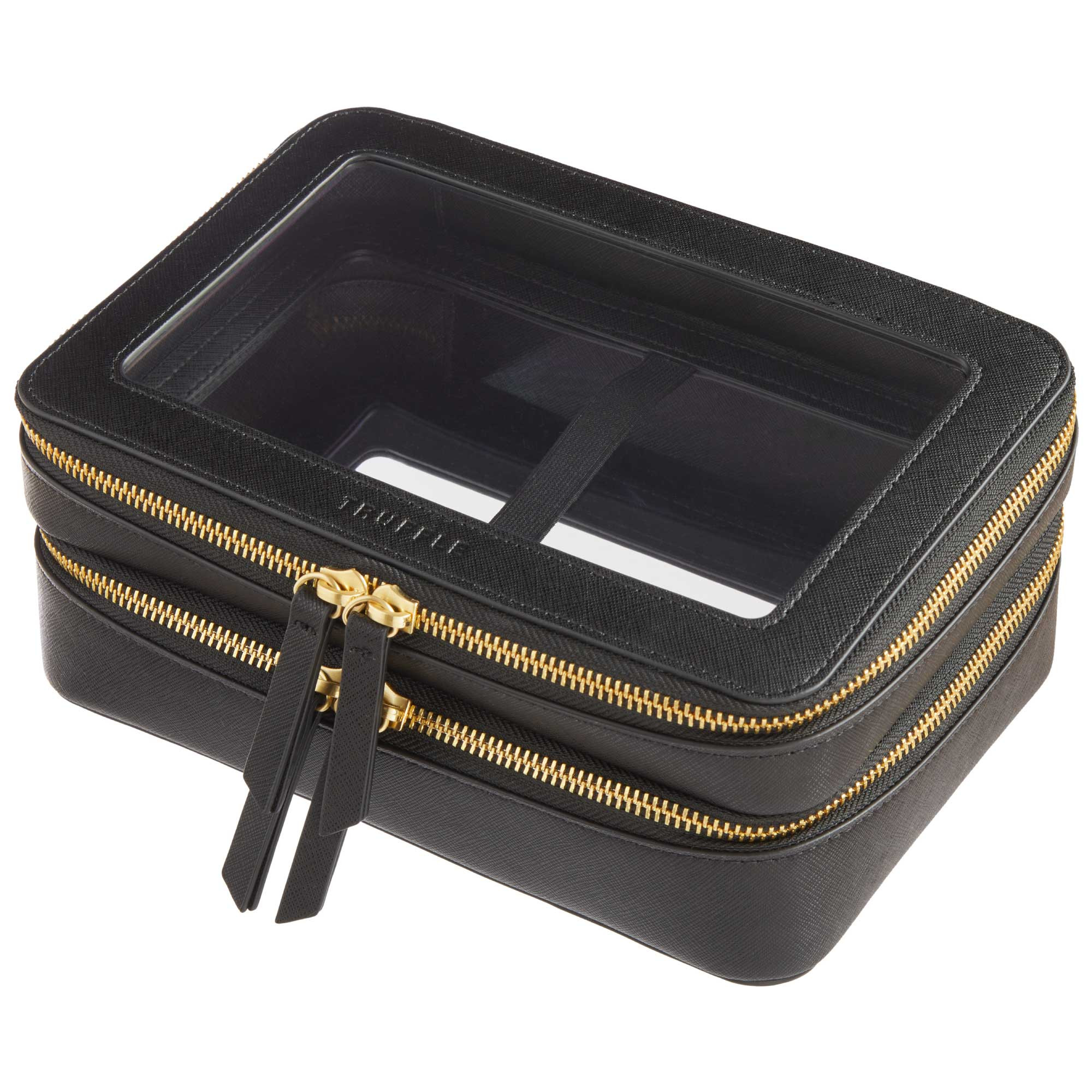 Clear Cosmetic Case | Clear Makeup Case | Extra Large Makeup Case | Truffle