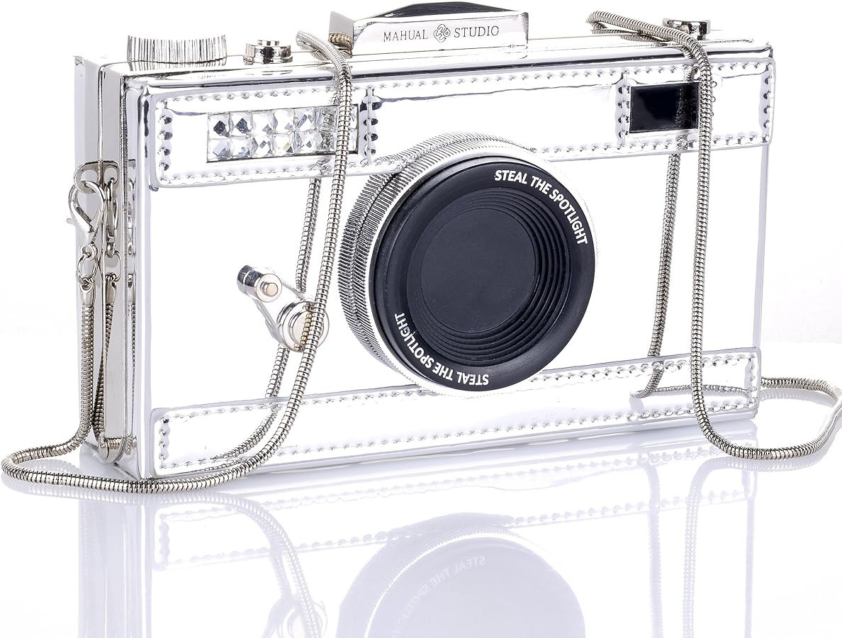 QZUnique Camera Shoulder Bag Snapshot PU Leather Crossbody Bag Vintage Novelty Cute Handbag Purse | Amazon (US)