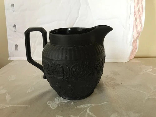 Wedgwood Black Basalt Pitcher/Jug, Very Detailed Eng., Scotland, Wales, Ireland | eBay | eBay US