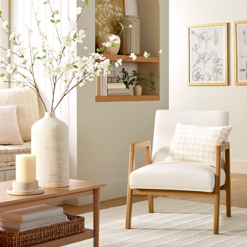 Upholstered Wood Framed Accent Arm Chair - Hearth & Hand™ with Magnolia | Target