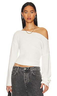 Lovers and Friends Alayah Off Shoulder Sweater in White from Revolve.com | Revolve Clothing (Global)