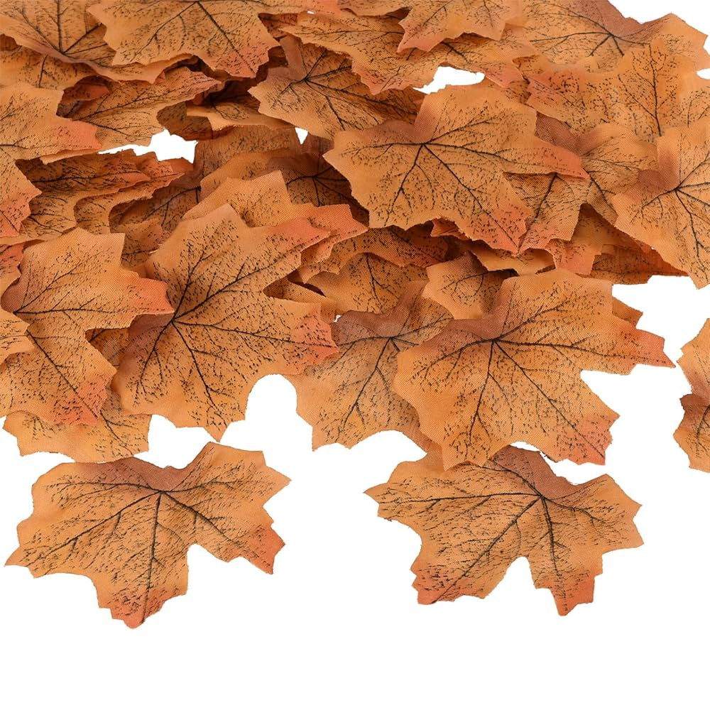 PATIKIL Artificial Leaves, 200 Pcs Fall Maple Autumn Fake Leaf for Wedding Party Thanksgiving Hal... | Amazon (US)