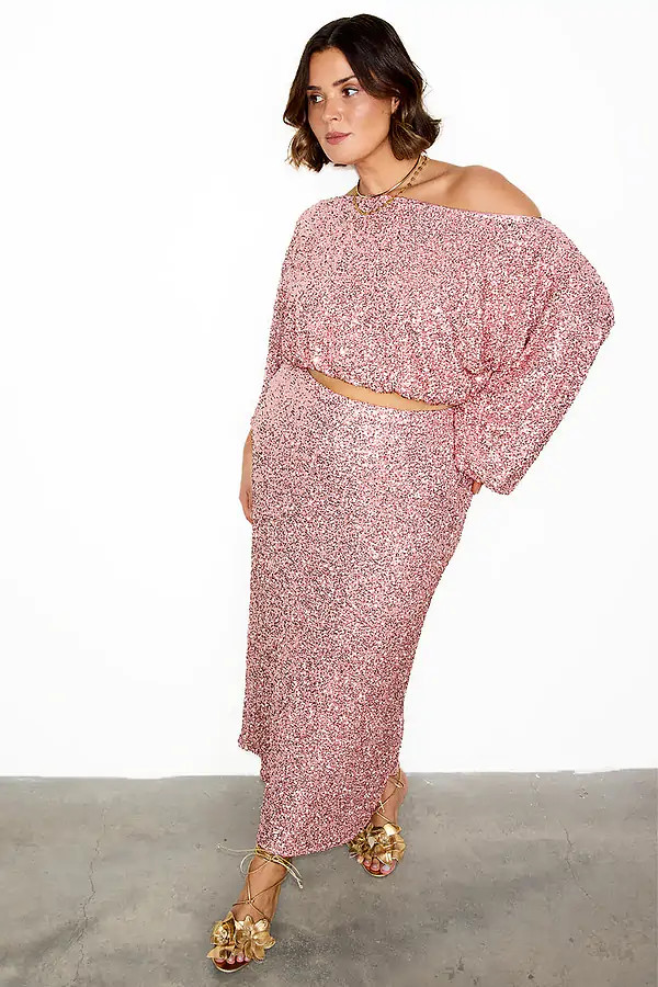 Pink Sequin Tilly Top | Never Fully Dressed (UK & IE)
