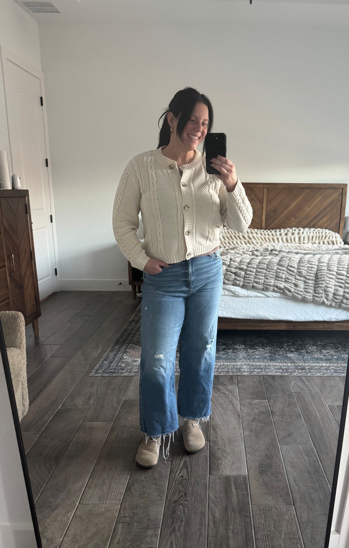 Super cute and cozy sweater with big buttons! True to size or size down! 

#LTKStyleTip #LTKmomlife