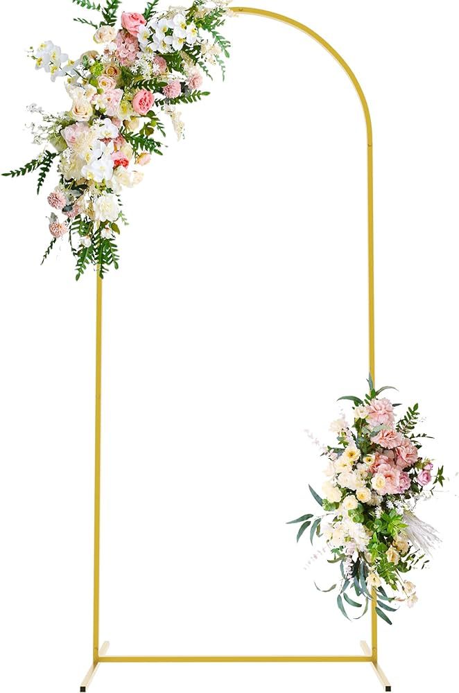 Wokceer 6 FT Wedding Arch Backdrop Stand Metal Arch Chiara Backdrop Stand for Wedding Ceremony Bi... | Amazon (US)