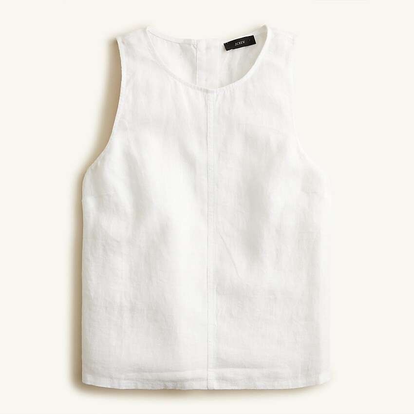 Button-back linen tank top | J. Crew US
