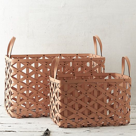 Woven Leather Basket | Terrain