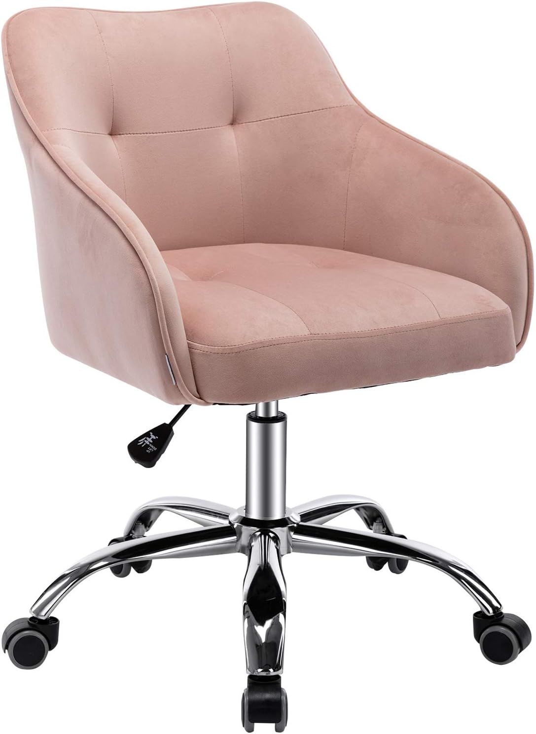Velvet Desk Chair for Home Office, Soft Height Adjustable 360°Swivel Computer Chair, Upholstered... | Amazon (US)