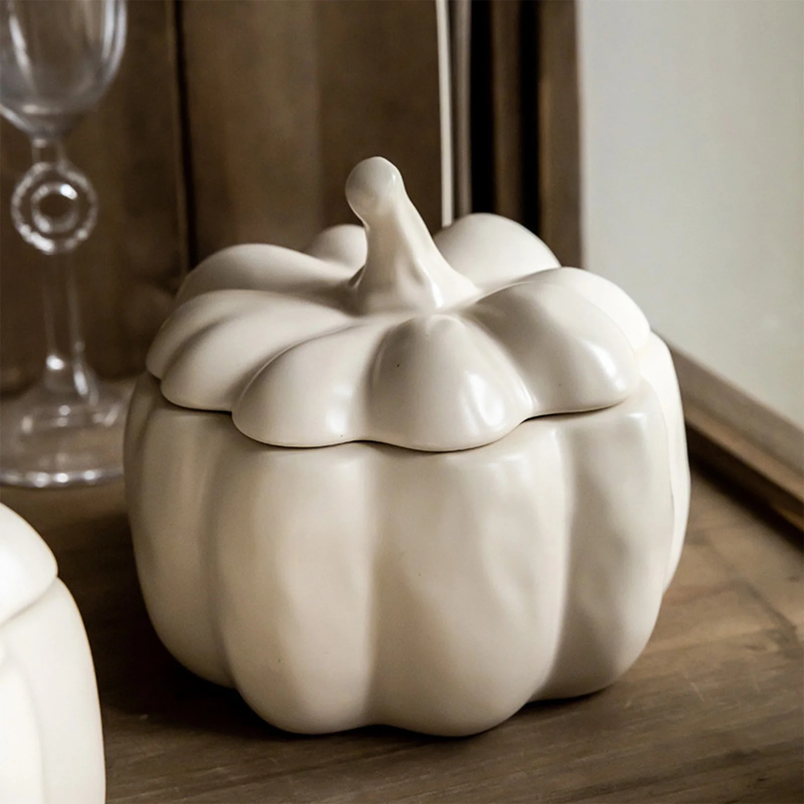 Teissuly Retro Exquisite Pumpkin Covered Bowl 4.5 Inch Ceramic Bowl Soup Cup Stewed Dessert Bowl | Walmart (US)